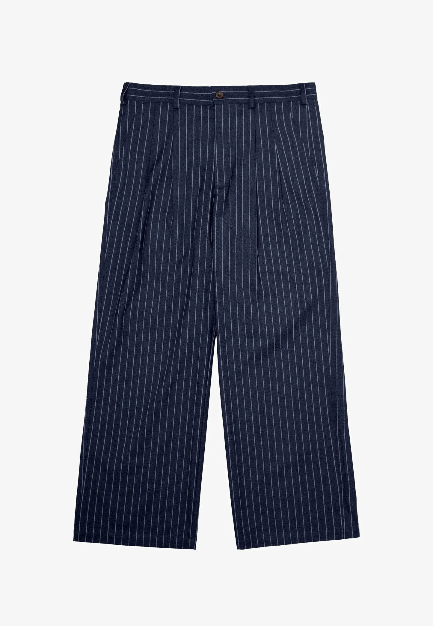 Pinstripe pleated pants 1