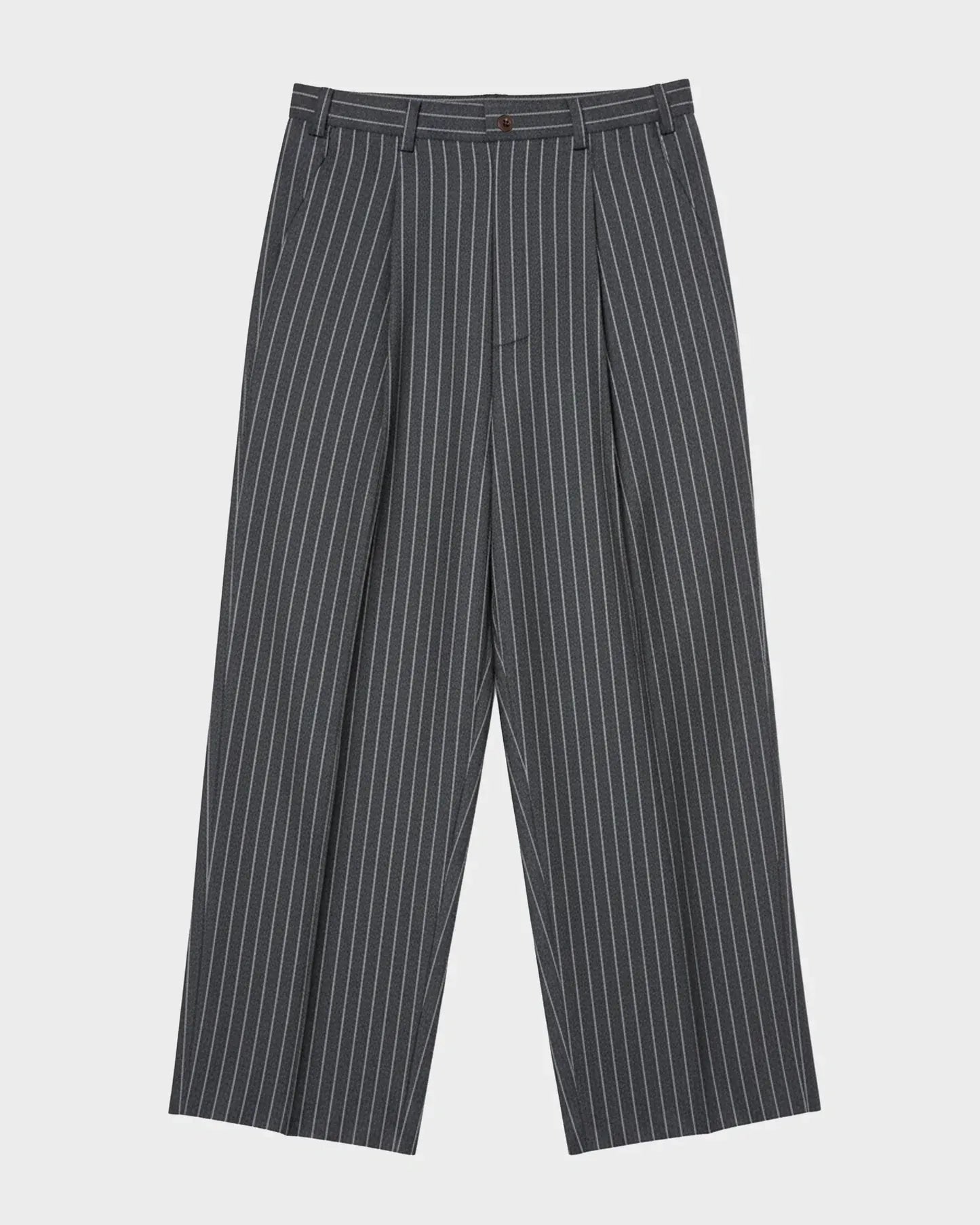 Pinstripe pleated pants 1