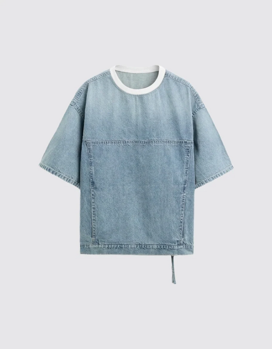 Denim T-shirt .
